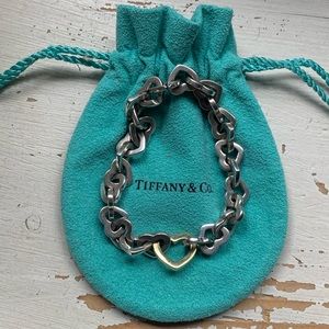 Authentic Tiffany Linked Hearts Bracelet